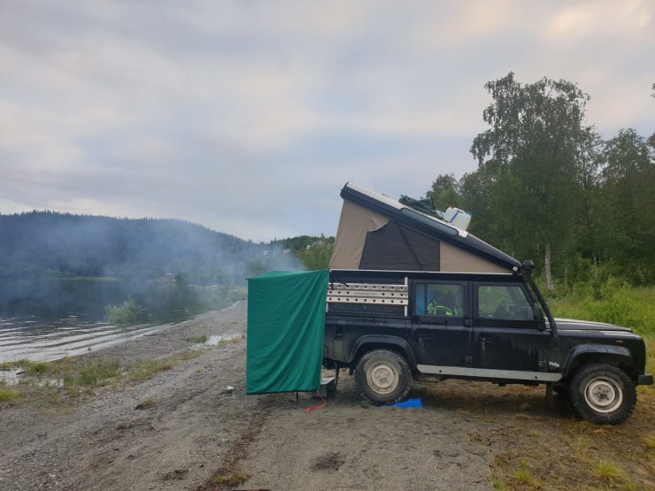 På stranden i Stora Blåsjön